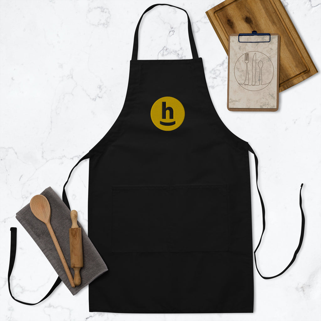 The Happy Chef (Gold) - Embroidered Apron