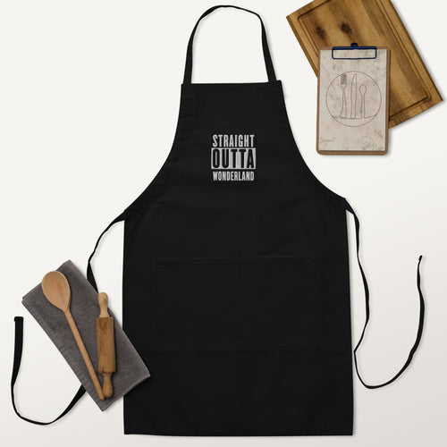 "Straight Outta Wonderland" - Embroidered Apron