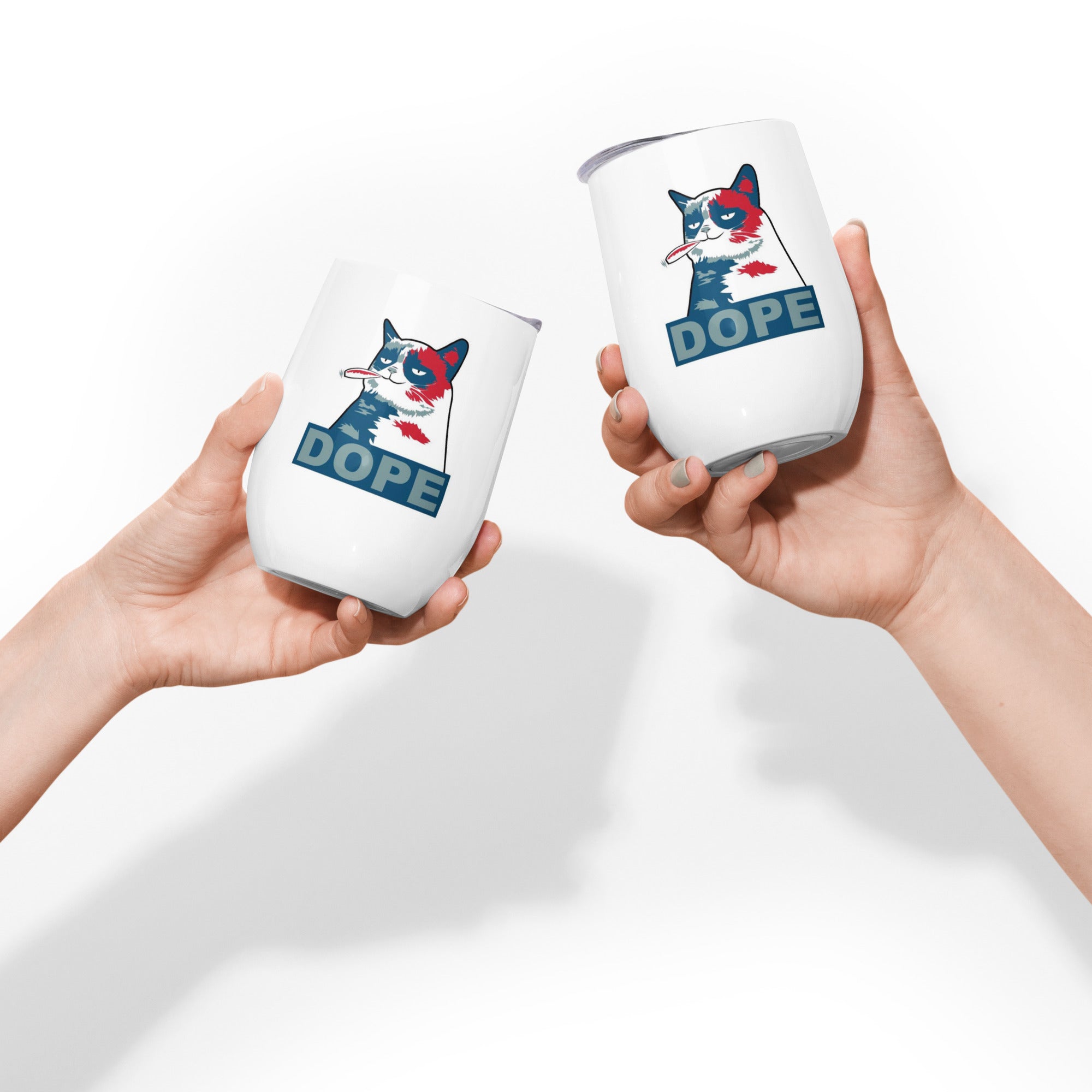 The Happy Cat - Wine tumbler